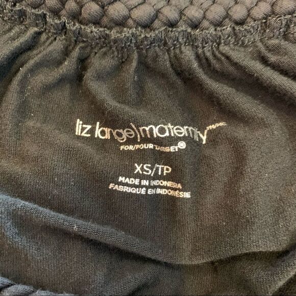 Liz Lange Maternity Black Dress Tie Back Size Extra Small - Picture 7 of 10